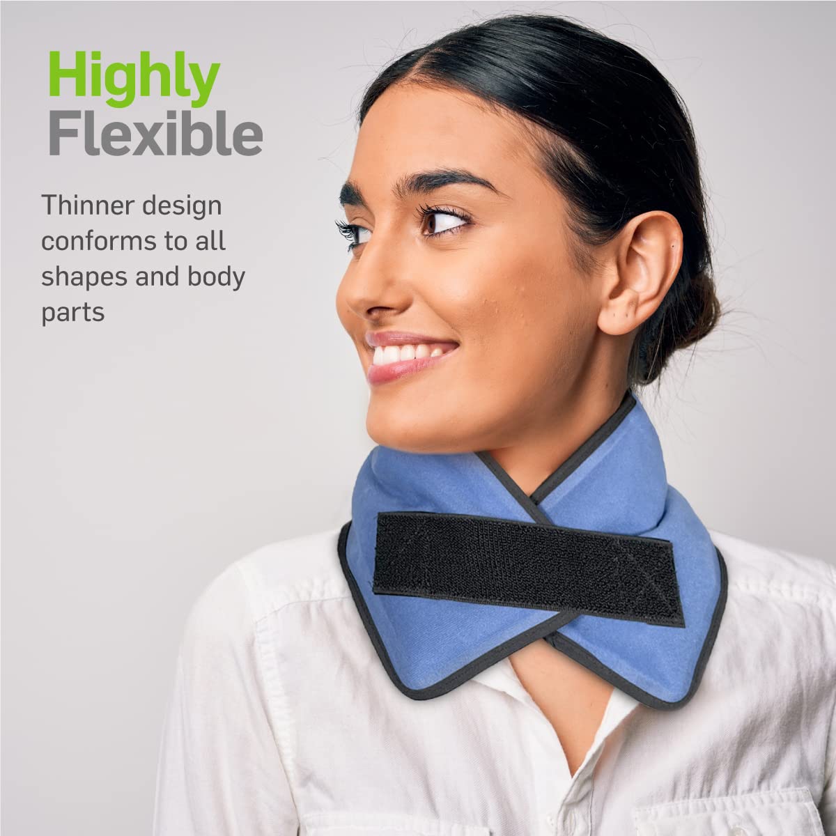 FlexiKold Gel Neck Ice Pack with Straps (23" X 8" X 5") Reusable Cold