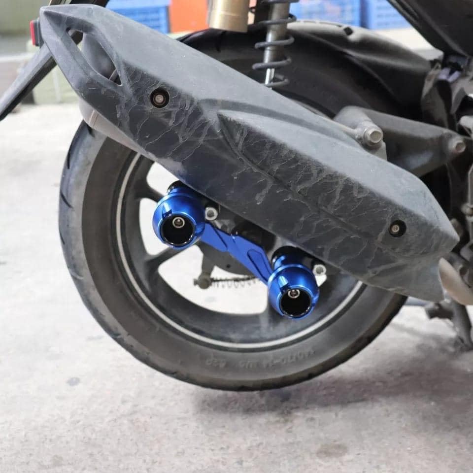 Image of Vagary Fork Slider -Anti Crash Protector Rear Fork Wheel Slider for Yamaha Aerox 155 (Blue)