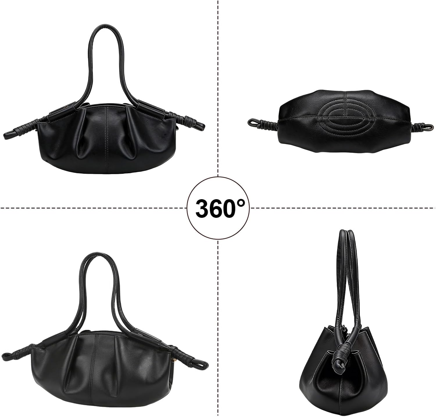 Women's Shoulder Bag with Adjustable and Removable Strap 3 Ways to Carry Satchel Purse Lightweight Crossbody Handbag for Daily Work Travel,PU Leather,13.8 x 6.7 x 6.7 inches | Multiple Carrying, Soft, Simple