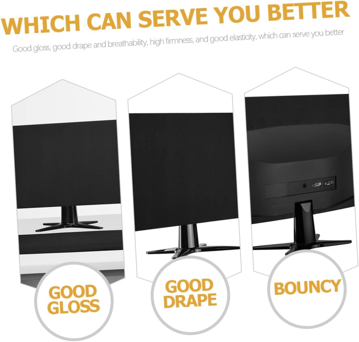 Mikikit Computer Dust Cover Stretchy Elastic Screen Protector for Monitors Lightweight and Dustproof Protection for Use