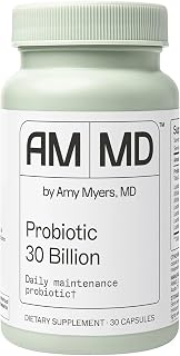 Amy Myers MD Probiotics 30 Billion CFU - Supports Digestive Health, Gut Microbiome & Immune Function - 14 Strains - Dairy-Free, Gluten-Free - 30 Capsules (30 Servings)