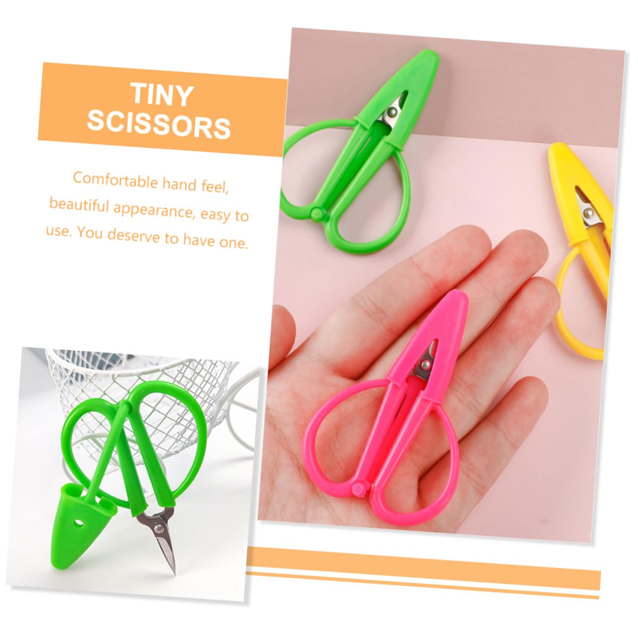 TEHAUX 30pièces Mini Ciseaux à Broderie Avec Couvercle Ciseaux Multi-fonctions Pour Couture Et Artisanat Outils Portables Pour Maison Et Bureau
