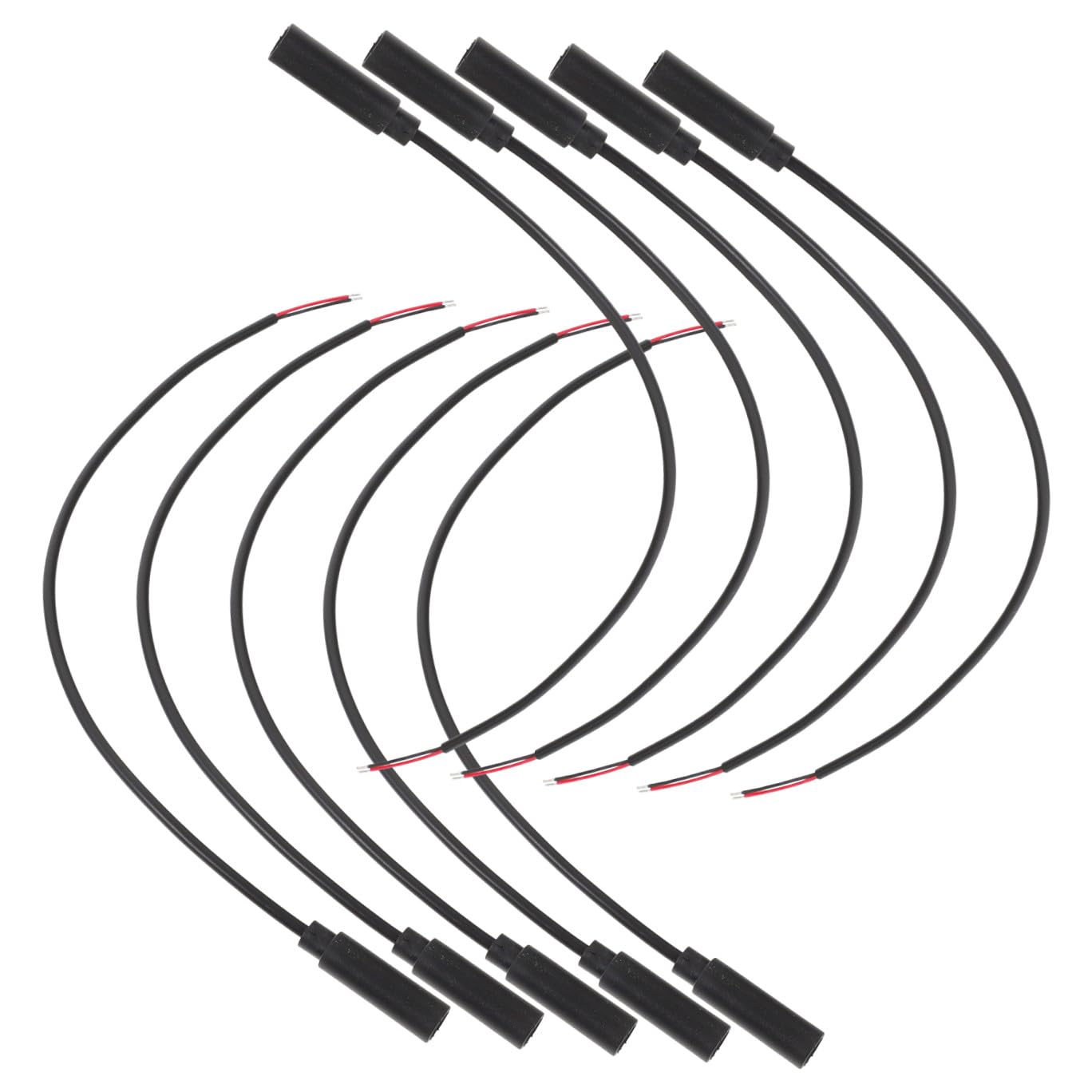 Operitacx 50 Pièces Câble Audio Mono à Fil Lot de Connecteurs Femelles pour Réparation de Casque Écouteurs et Haut Parleurs Noir