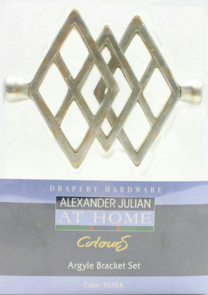 Amazon｜アンティークシルバーAlexander Julian At Home ColoursアーガイルDraperyハードウェア