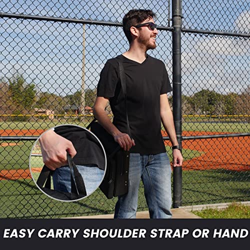 Osportis Stadium Seats For Bleachers With Back Support, Bleacher Seats With Backs And Cushion, Wide Padded Portable Stadium Seats Chairs With Backs And Shoulder Strap, Black, 2 Pack #TOP5