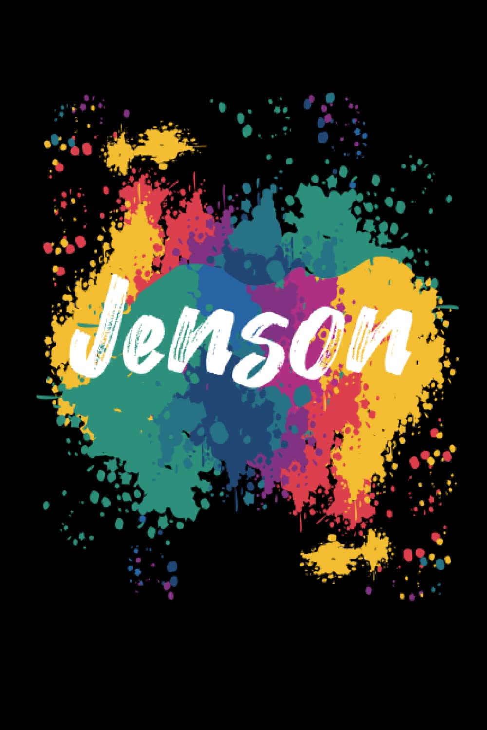 Jenson Notebook: Personalized Notebook/journal With Name For Piper, Birthday Gift For boy and men, Size 6x9, 120 Page background black matte, Jenson