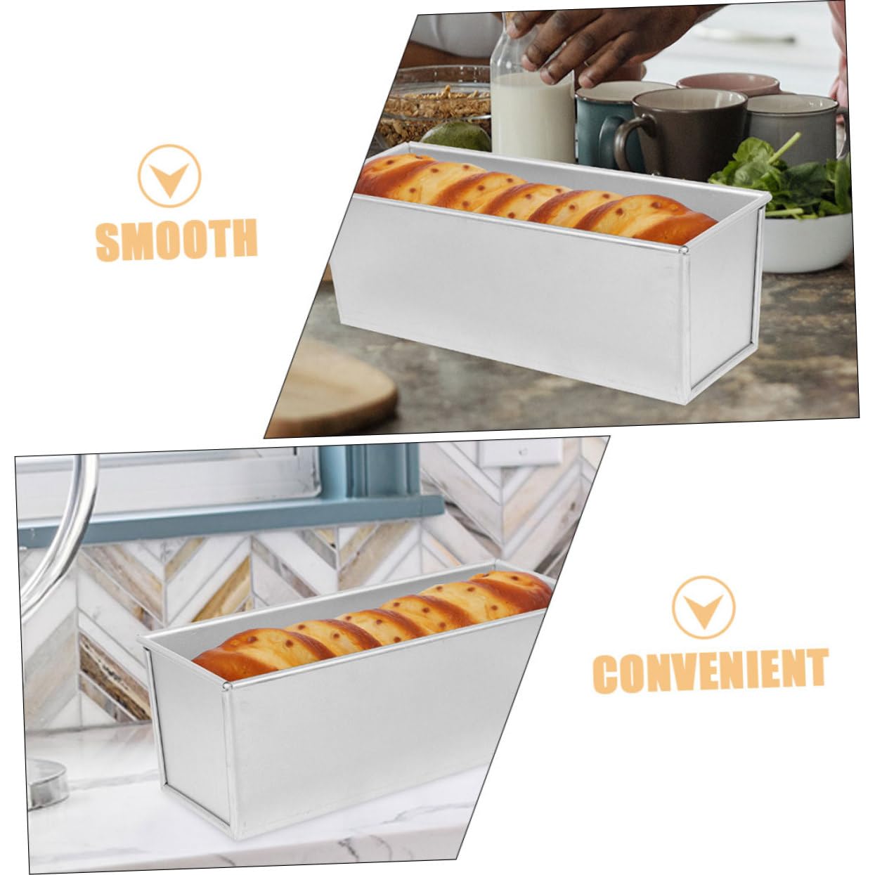 VICASKY Stampo per Plumcake con Coperchio Teglia per Pane Antiaderente Stampo per Pane e Toast Riutilizzabile