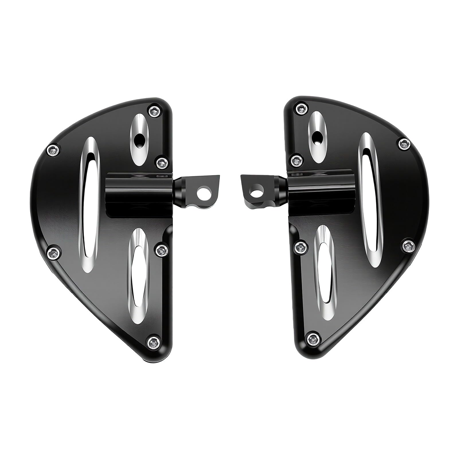 AMONIDA Motorcycle Passenger Footboard, Metal Construction (BLACK)