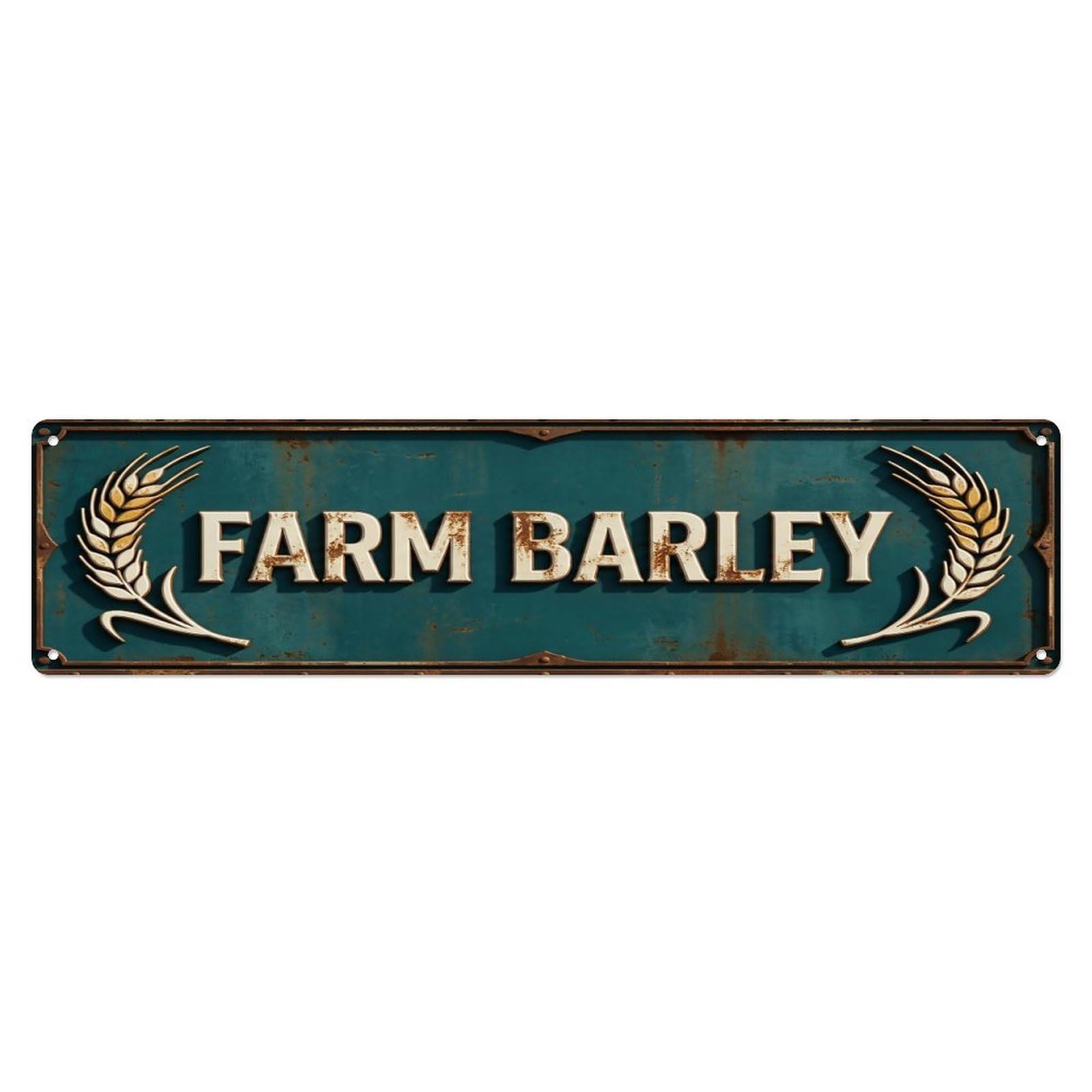 FARM BARLEY Vintage Grain Rustic Farmhouse Metal Tin Sign
