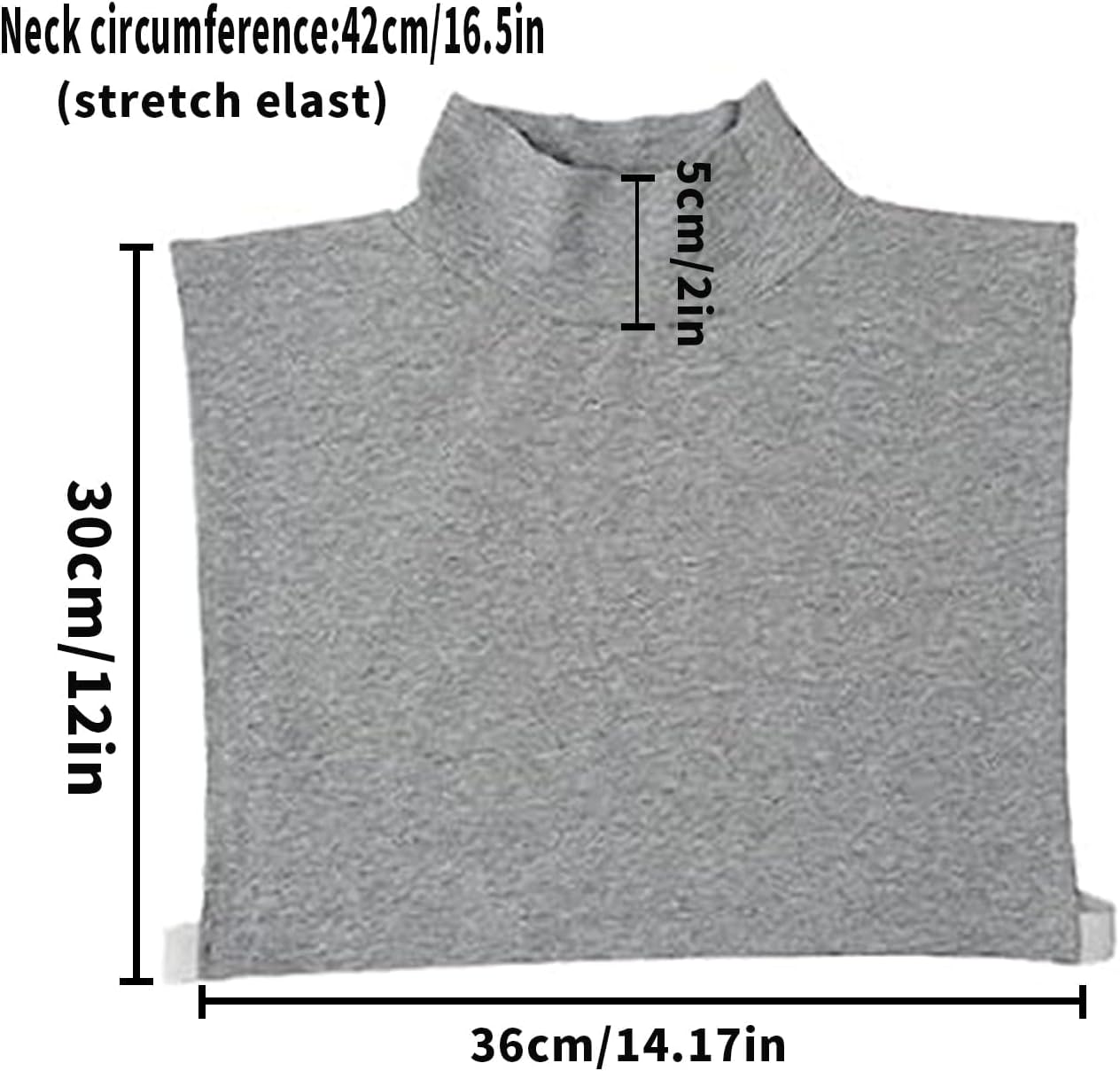 Teemall Women's Mock Turtleneck Fake Collar Cotton Winter Dickey Wrap (2PC) - Image 3