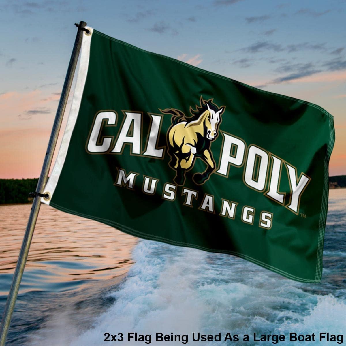Cal Poly Mustangs Small 2x3 Foot Flag - Image 4