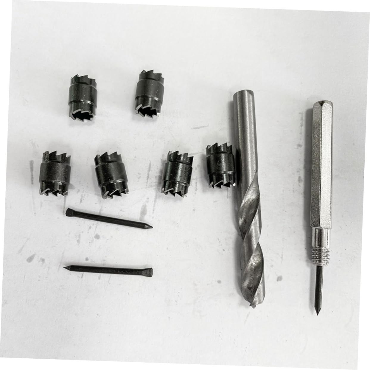 IWOWHERO High Speed Steel Spot Weld Cutter Remover Drill Bit Tool 9pcs Set for Spot Welder Straight Drilling Tool