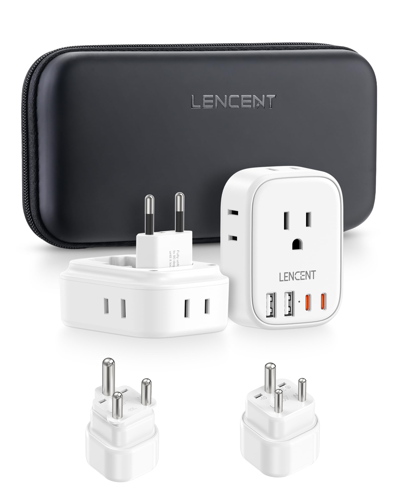 LENCENT Type C and Type D M Universal Travel Adapter Kit