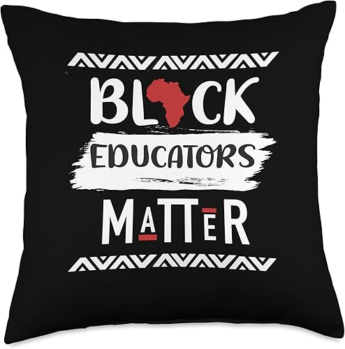 Miniatura 4 de Black Educators Matter African History Teacher Men Throw Pillow, 16x16, Multicolor