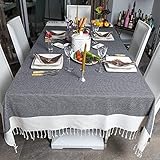 Smyrna Original Turkish Table Cloth | 60 x 84 Inches | Decorative Tablecloth for Dining Table | Versatile Farmhouse Table Cover for Kitchen Dining, Buffet Parties and Camping (Black)