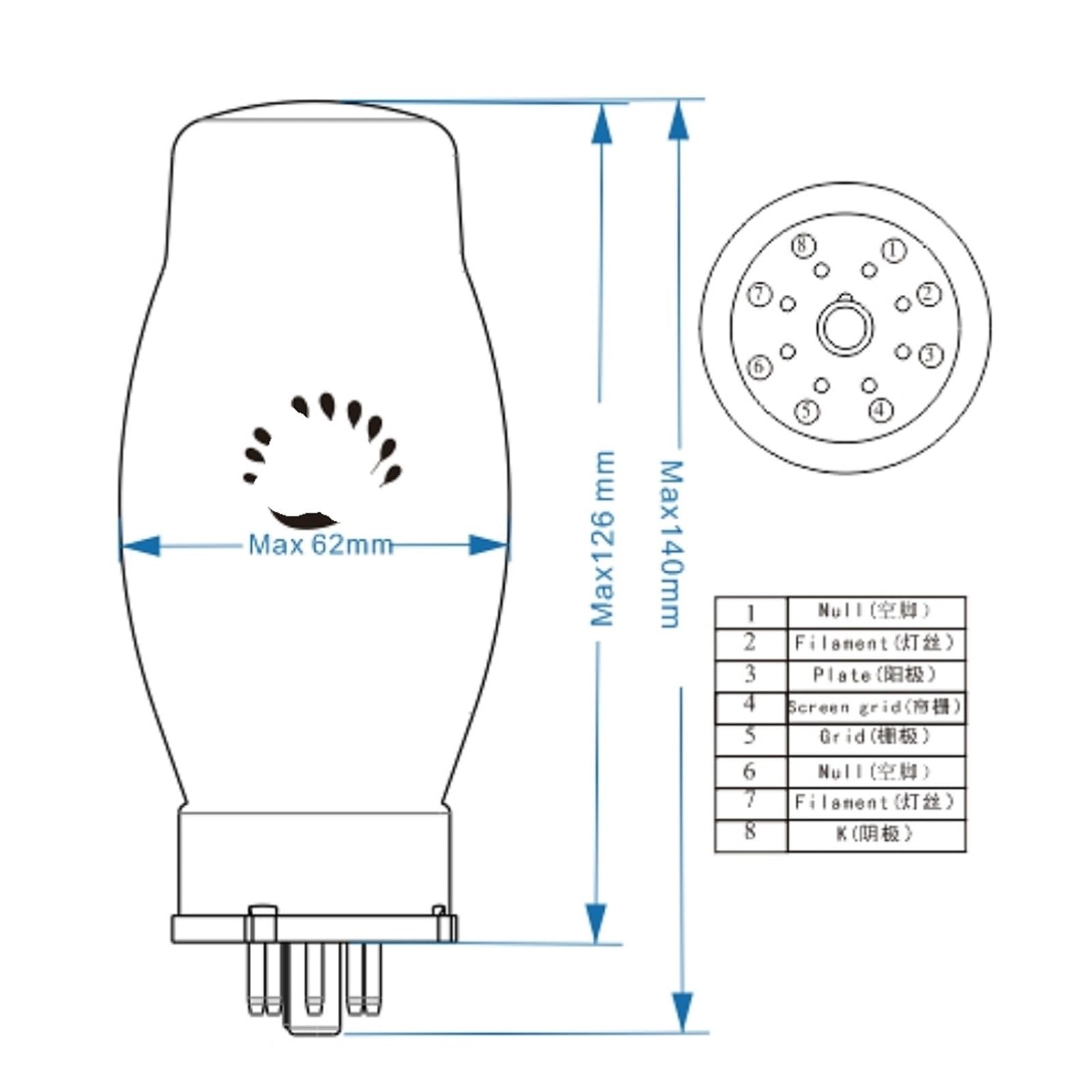 KT150 Tube KT150-PT HiFi Audio Amplifier DIY Matching(2pcs Matched Pair)