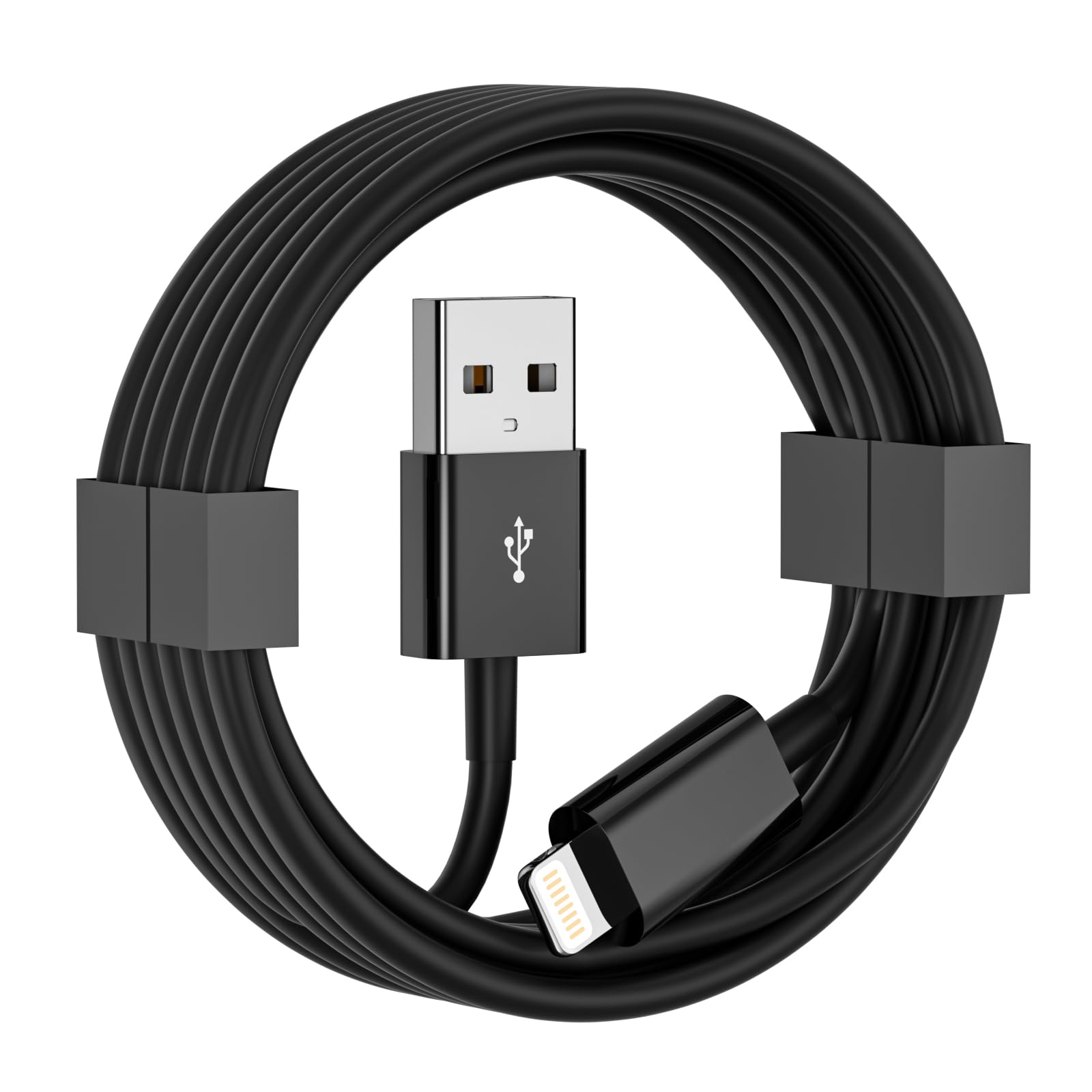 Cveael Cavo Carplay per auto, 1,8 m, cavo USB A a Lightning compatibile per iPhone 14 13 12 11 Pro Max XR XS X 8 7 6 Plus SE iPad caricabatterie auto cavo di ricarica (nero)