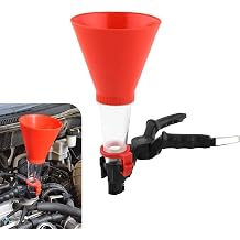 Engine Oil Funnel, Locking Anti-Leakage Funnel, Household Refueling and Changing Tool, Universal for Cars Red