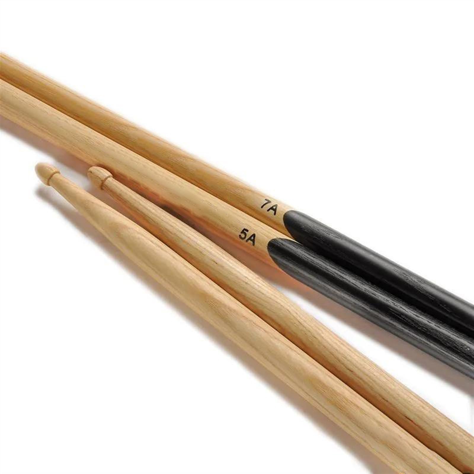 1 Paio Di Bacchette Per Batteria Durevoli In Legno Di Noce 5A/7A, Bacchette Per Batteria Jazz Per Gruppi Musicali Con Manico Nero Bacchette per Batteria Principianti (Color : 7A)