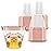 Prestee 100 Rose Gold Plastic Cups - Rose Gold Plastic Cups 9 oz - Party Decorations - Disposable Wine Cup - Clear Cup - Bulk Party Wine Glasses