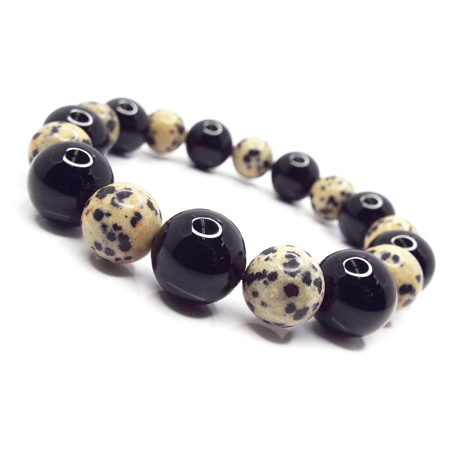 Amazon | 天然石 ダルメシアンジャスパー オニキス パワーストーン