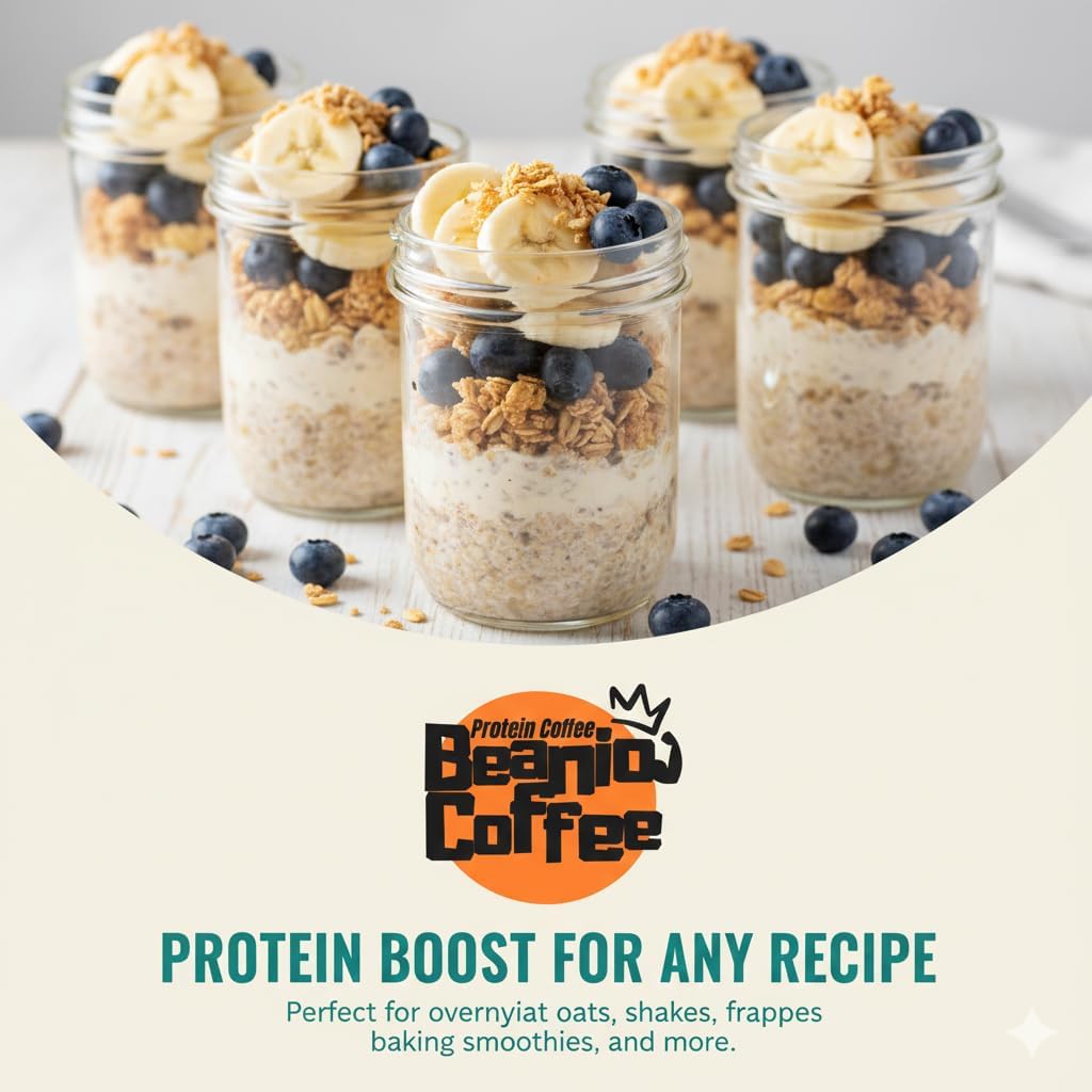 Caramel Protein Iced Coffee – Instant Collagen Coffee with High CGA for Energy & Focus – Sugar-Free, Dairy-Free, Lactose-Free, Keto & Fasting Friendly – 100mg Caffeine – 15 Servings - Image 5