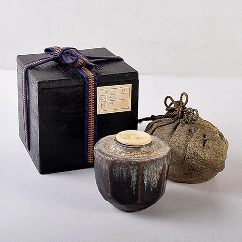 FD13 一心斎作　茶入れ　貝彩　共箱 FD13 一心斎作 茶入れ 貝彩 共箱 FD13 一心斎作 茶入れ