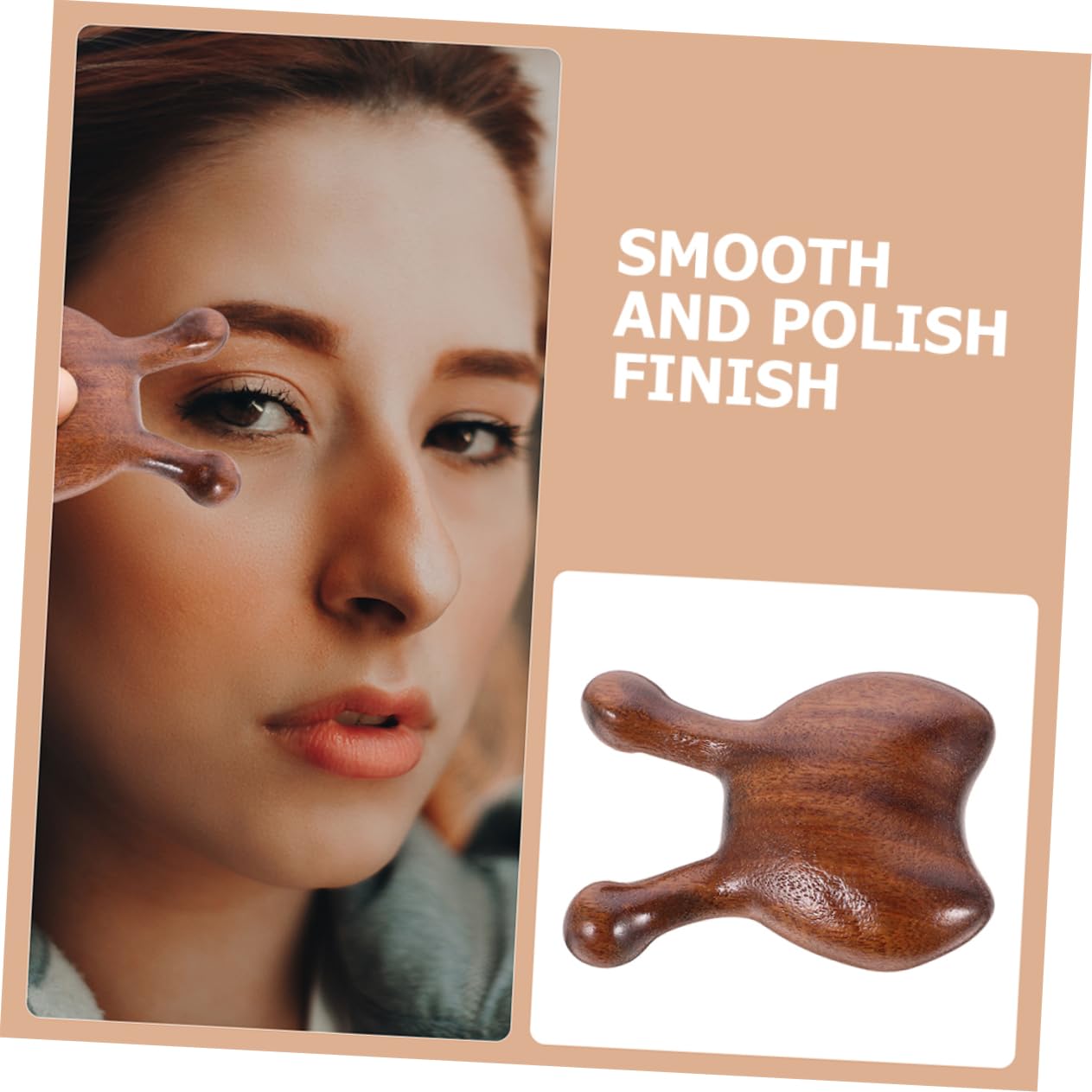 OSOLADY Nose Massager for Facial Tools Wooden Gua Sha Tool Portable Design Acupoint Massager for Relaxation
