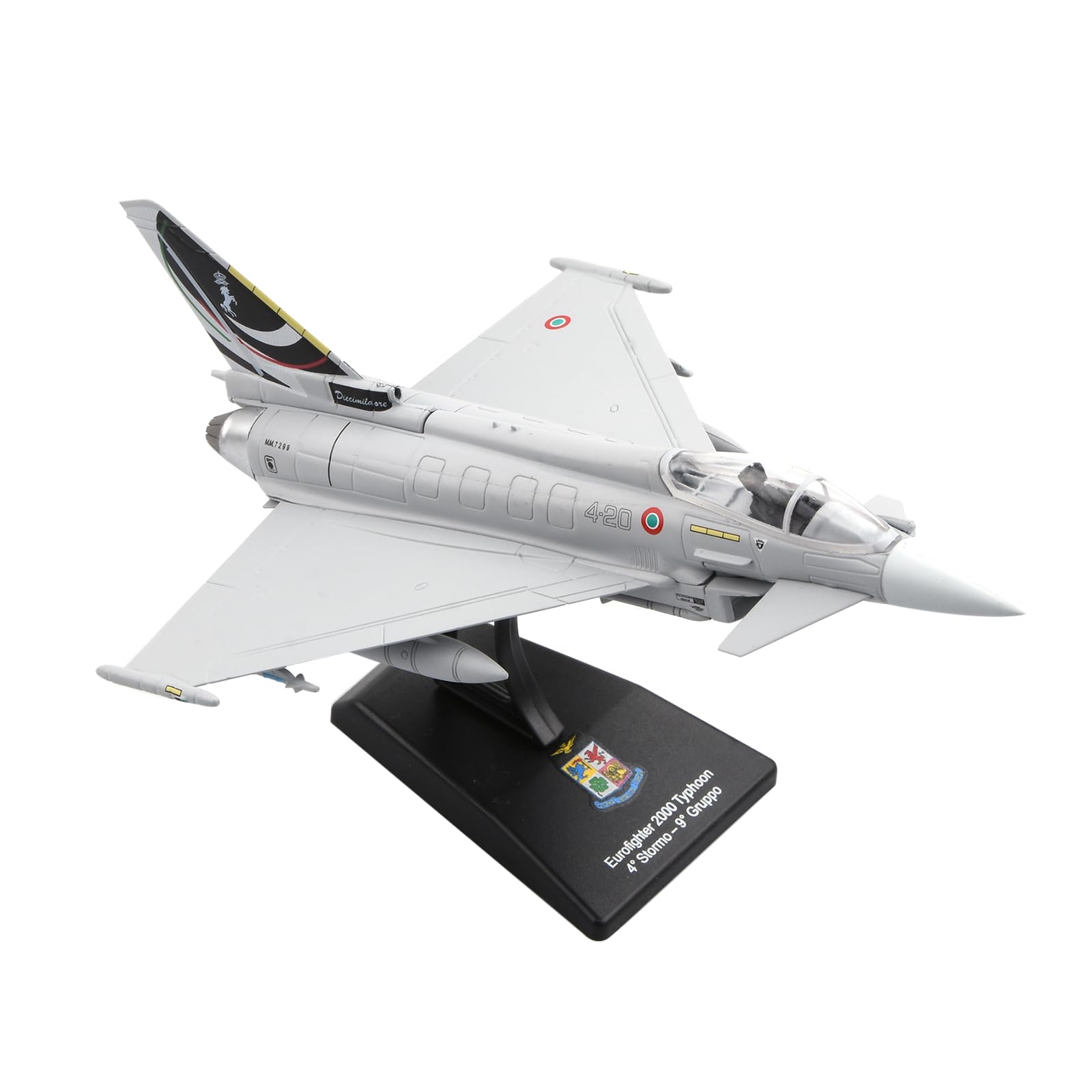 TECKEEN Alloy Eurofighter Typhoon EF-2000 Fighter Aircraft Model 1:100 Toy Simulation Science Exhibition Model