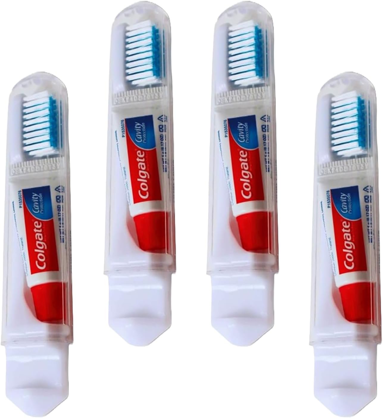 Toothbrush Travel Set Compatible with Colgate Mini Toothpaste x 4 - Portable Toothbrush Set for Families in Mind