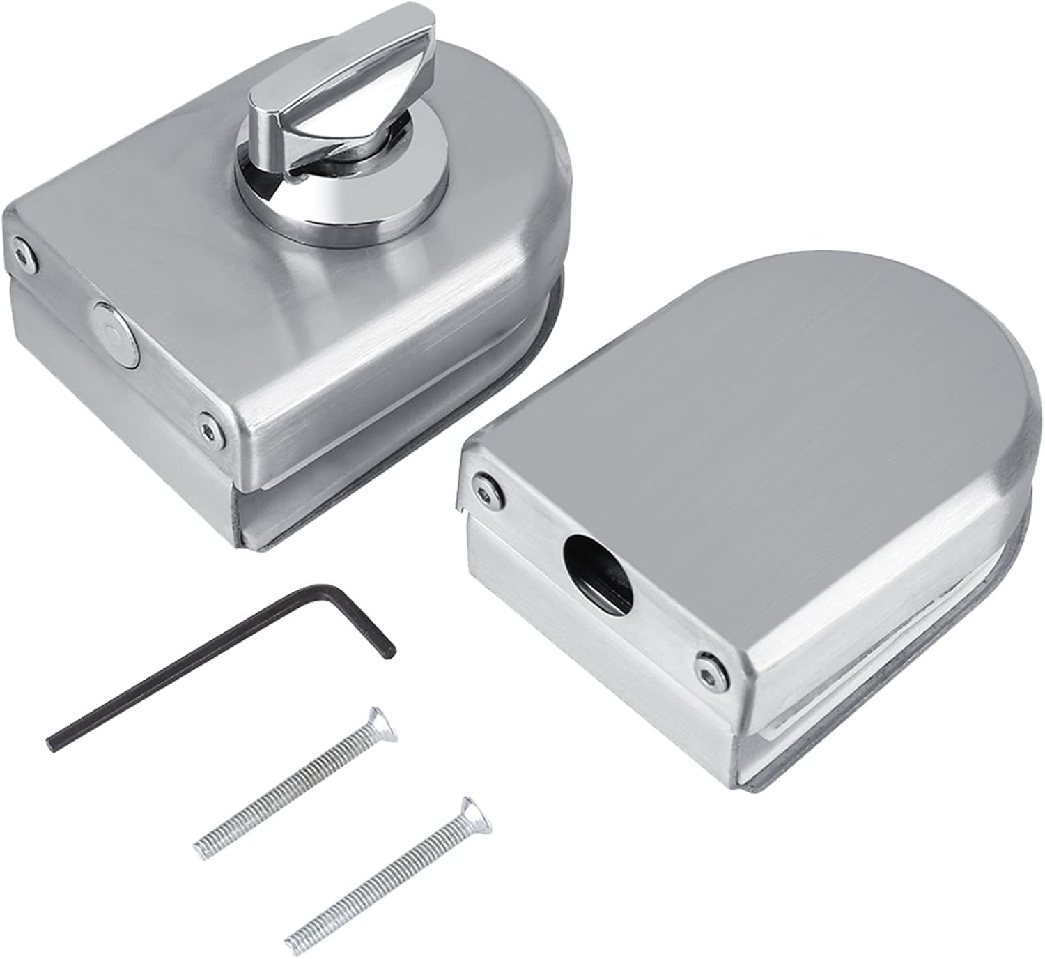 Door Lock, Glass Door Lock 10~12mmKnob Open/Close Sliding Door Handle Set for Home and Hotel Bathroom, Locks