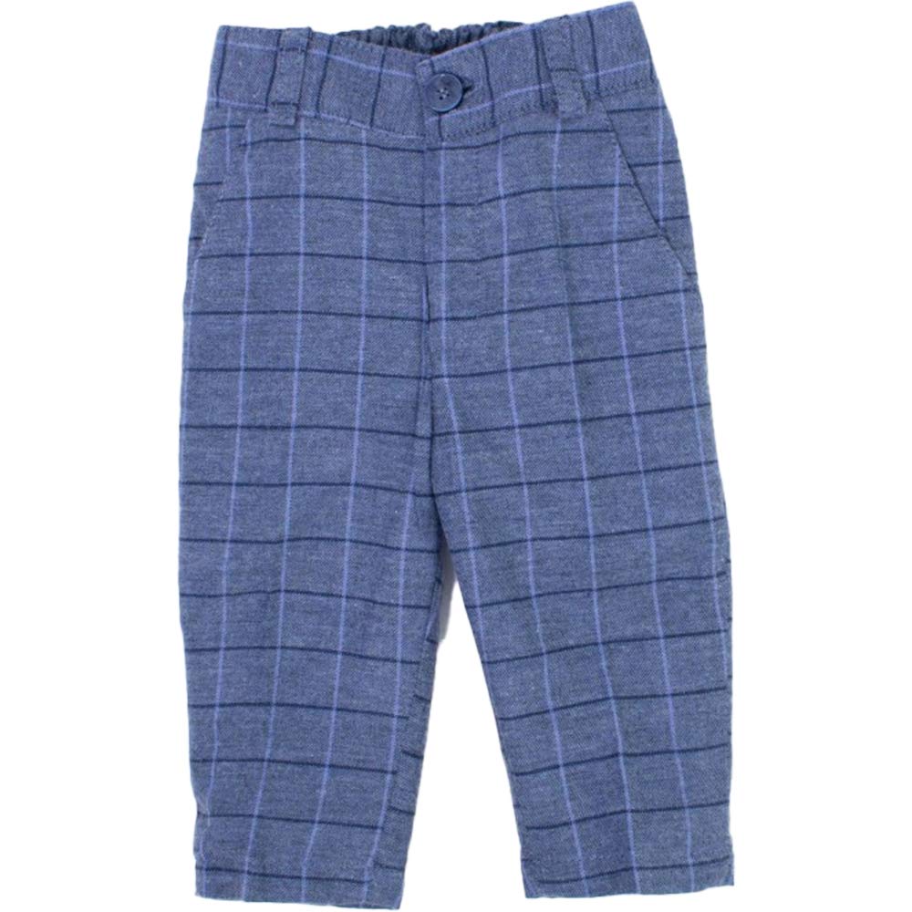 Wool Blend Trousers Checked Denim Newborn MF2146PTI