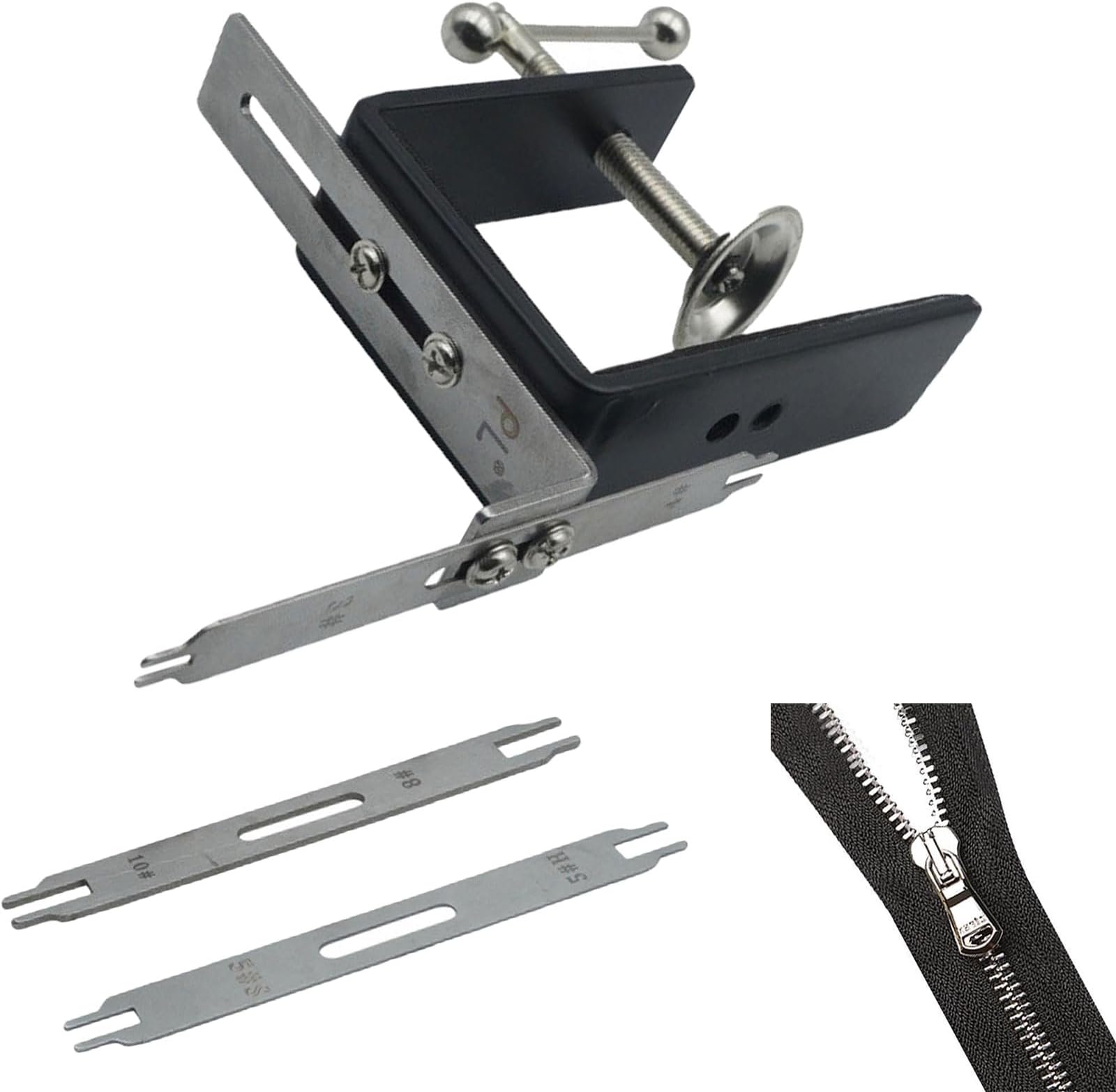 Quick Zipper Jig Slider, Zipper Jig Sliders, Stainless Steel Zipper Pull Tool Sewing Accessory, Lightweight Zipper Puller Accs Repair for Tailor Shop Pants and Dress (1 Pcs)