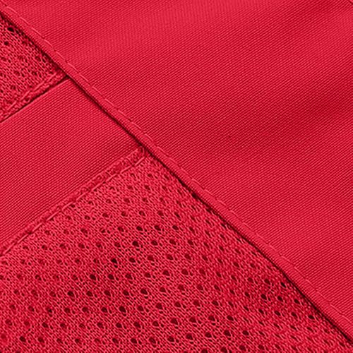 KOG Regenjacke für Damen Wasserdicht Funktionsjacke Elegant Laufjacke Jacken Solid Oberteile Teenager Mädchen Fahrradmantel Oversized Windjacke Winter Festival Jacke Frau Wintermantel Rot M