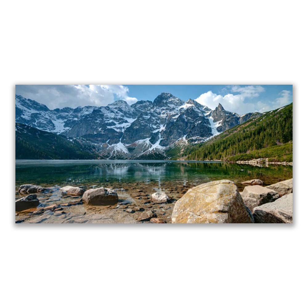 Impression sur verre acrylique 120x60cm tableau mural moderne paysage de forêt