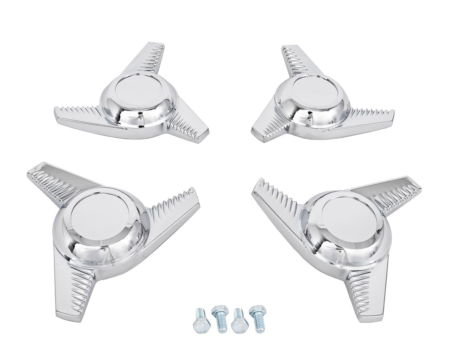 Amazon.com: JEGS 3 Bar Swept Fluted Spinner Center Caps for 1967