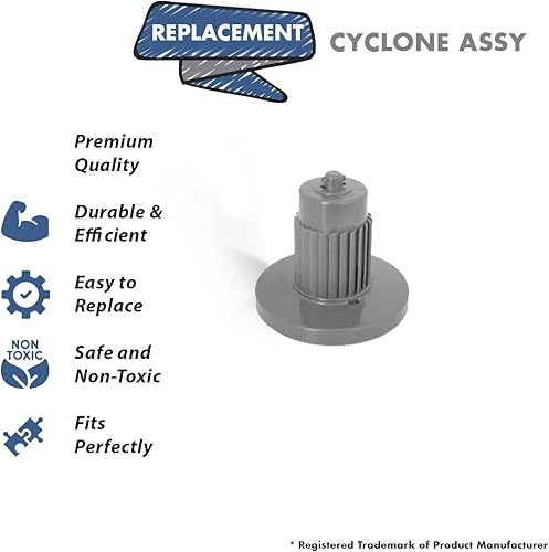Vista 2 de Pieza de repuesto para montaje de ciclón Bissell para modelos de aspiradoras PowerForce Helix # en comparación con la parte 2038057