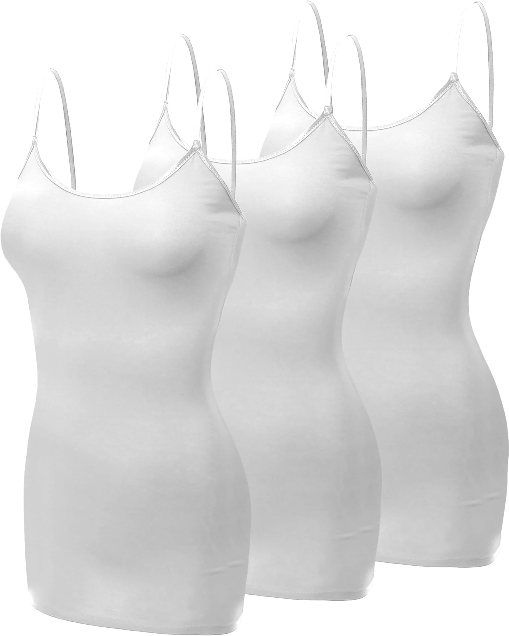 EmmaliseWomen's Basic Casual Long Camisole Adjustable Strap Cami Layering Top