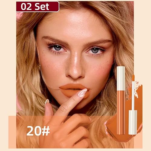 Miniatura 2 de Juego de lápices labiales líquidos mate, kit de brillo labial de terciopelo de 12 colores, resistente al agua, larga duración, tinte de labios de