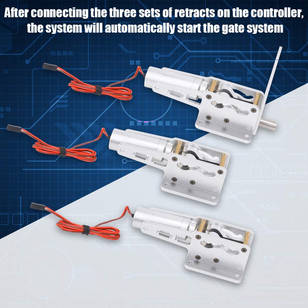 Controlador RC, Caja de Control del Tren de Aterrizaje Telescópico Eléctrico de Aleación, de Precisión para Aviones RC de ala Fija (Silver)