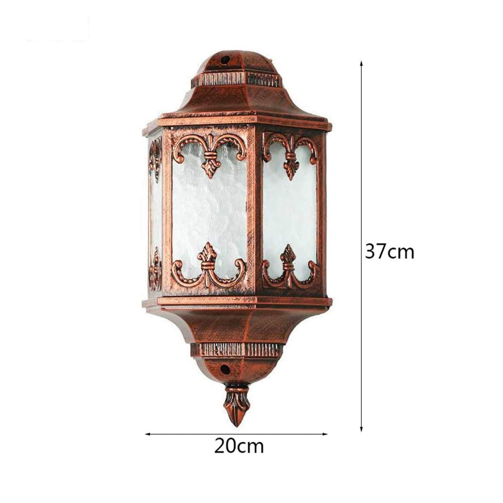 Aluminiowa lampa ścienna, wodoodporna pojedyncza głowica LED, E27, szklany klosz, wewnętrzne wewnętrzne oświetlenie wewnętrzne dekoracyjne do świateł ogrodowych, sypialni, lampka nocna, salon
