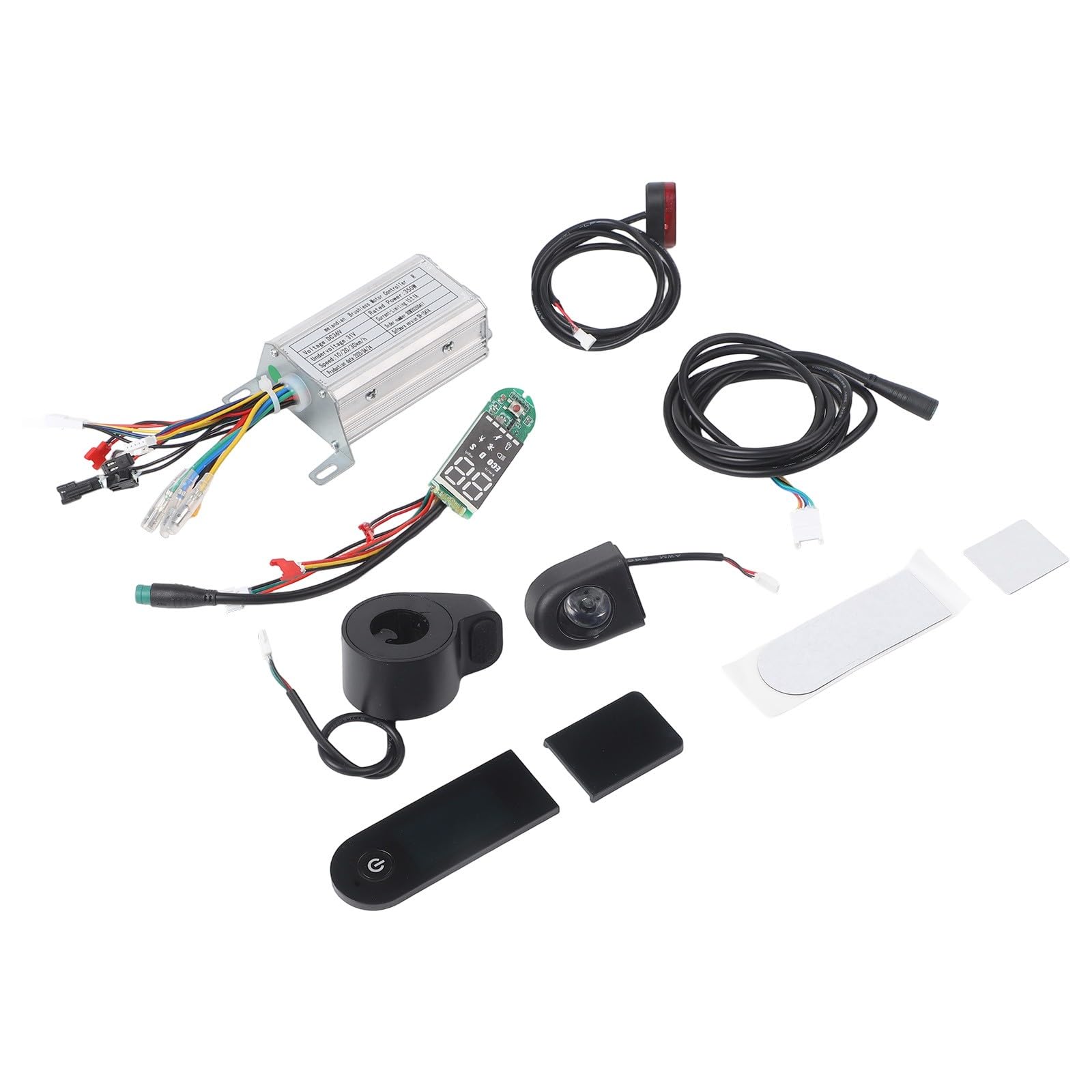 Kit de contrôleur de trottinette électrique 36 V 350 W avec écran, accélérateur et lumière pour scooter électrique, vitesse maximale de 25 km/h