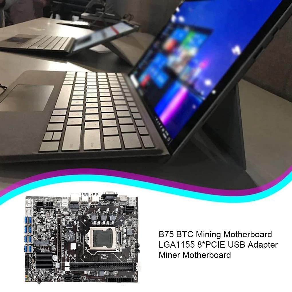 B75 Set di ventole di raffreddamento per scheda madre Scheda mineraria compatibile con Chip di rete integrato Schede madri per PC desktop Attrezzature minerarie