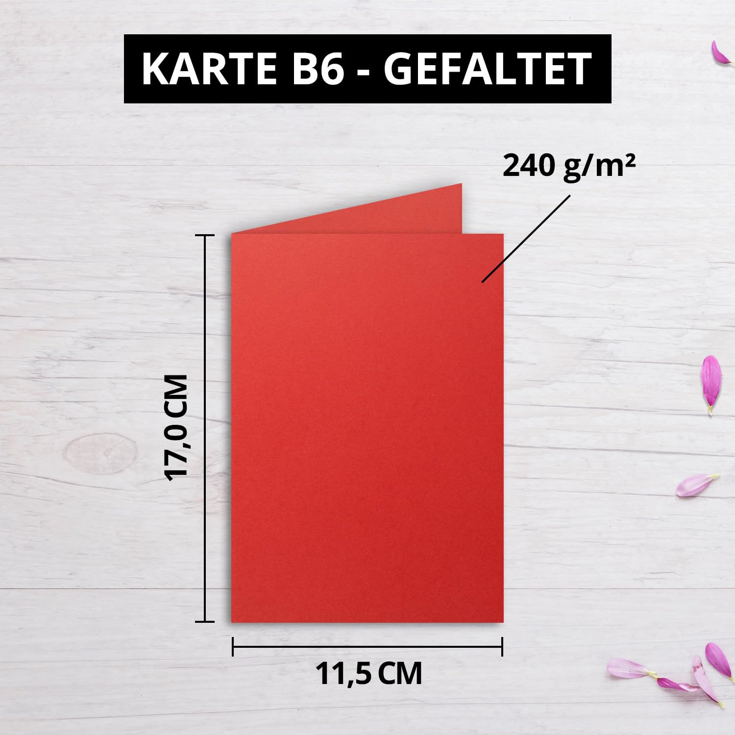 Juego De Tarjetas Plegables Con Sobres DIN B6, 115 X 170 Mm Ideales Para