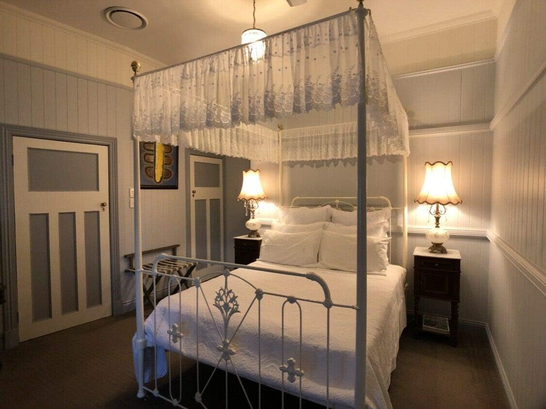 Rod Pocket Embroidery Semi Sheer Cafe Curtain Net Lace Curtain Kitchen Cafe Dining Room Bedroom Window Valances (59" W x 23”H/ 150x58cm (1 Panel))