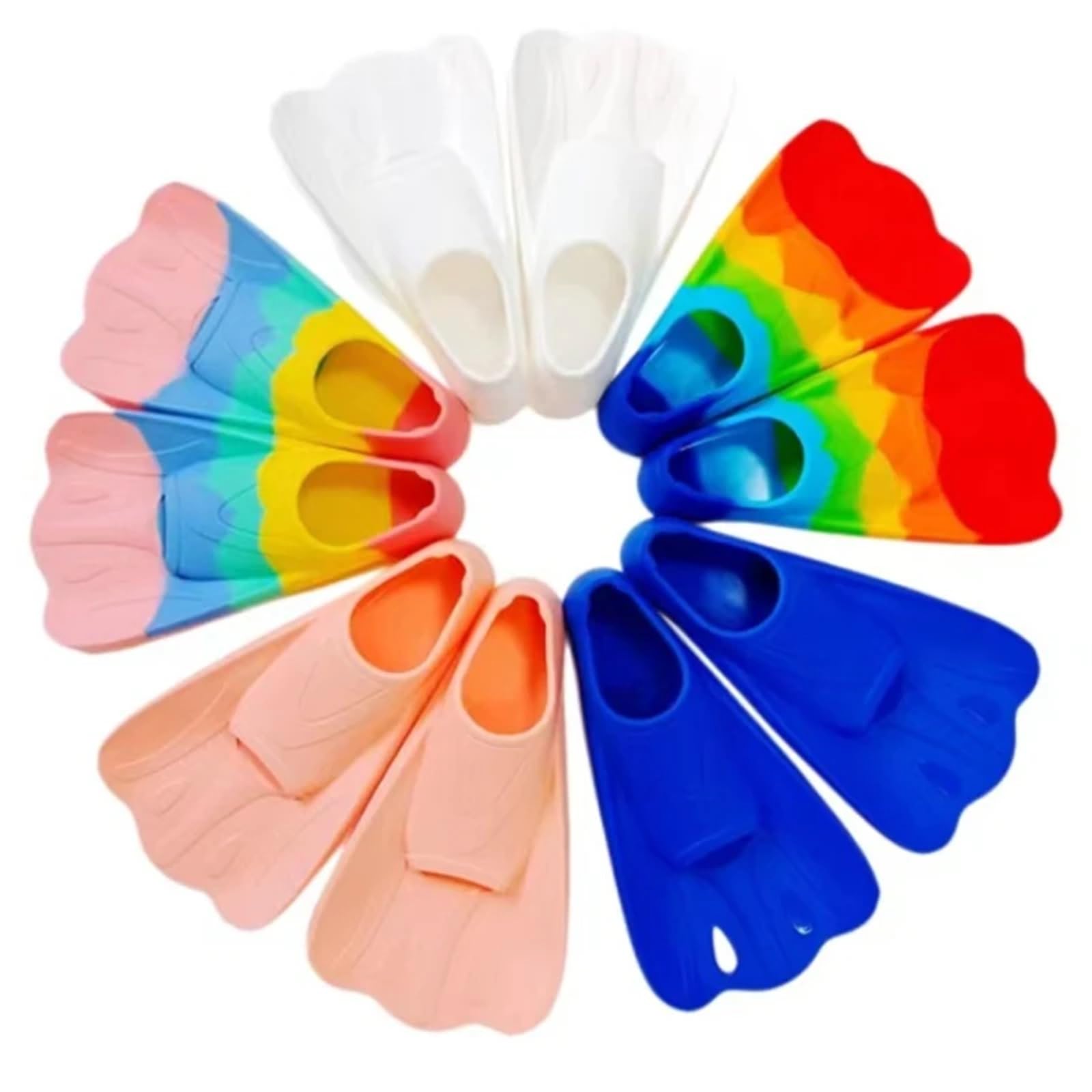 Trainingsflossen Schwimmflossen Herren Silikon Kurze Flossen Kinder Professionelle Tauchflossen Entenflossen Schnorchelausrüstung Damen