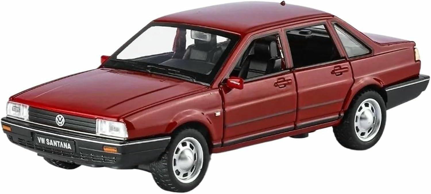 DEAVER Diecast 1:32 For Santana Scale Alloy Car Models Realistic Openable Door Finished Vehicle Model Collection(Red)
