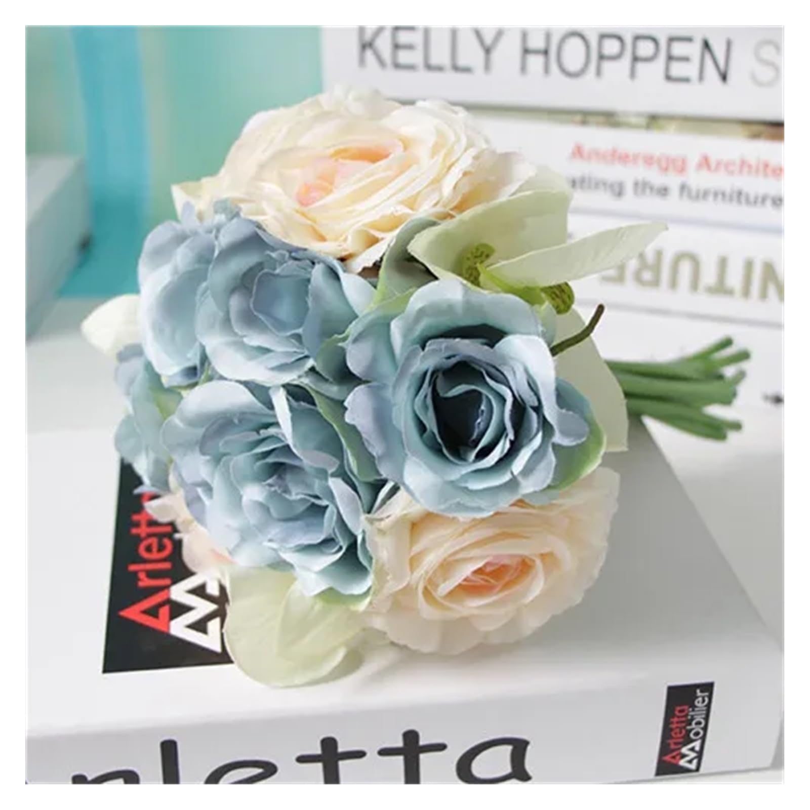 Simulation bouquet fleurs artificielles soie rose orchidée de luxe
