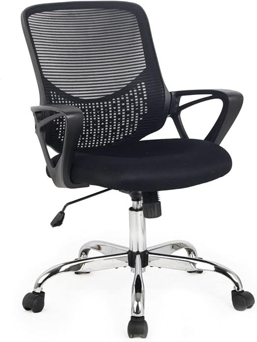 Hodedah Mid Back Mesh Office Chair with Adjustable Height