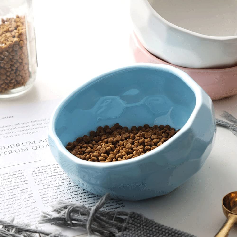 Cuencos grandes de cerámica para perros y gatos de 1090 ml con soporte elevado de madera, comedero antideslizante para cachorros, protege el cuello uterino, ideal para agua y alimentos, producto para